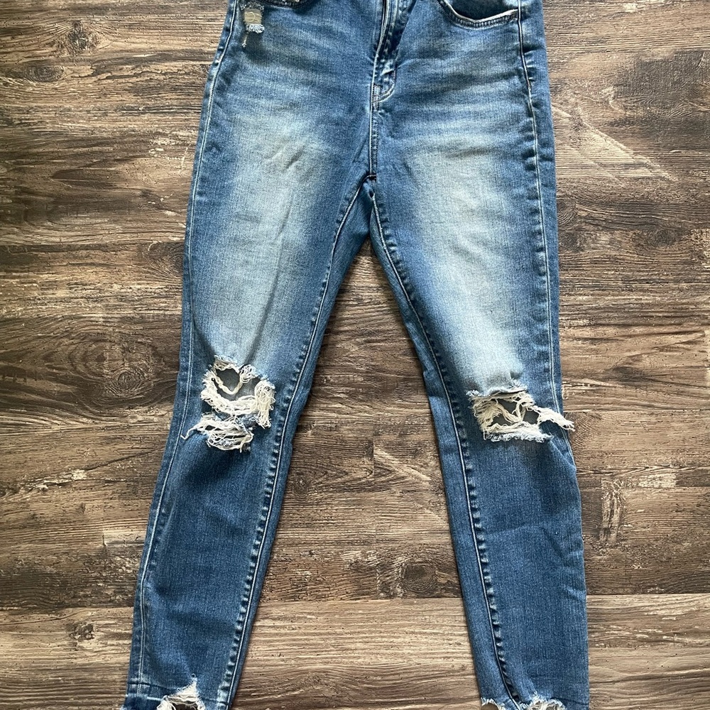 Flying Monkey Distressed Blue Jeans